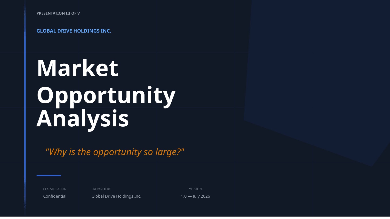 Market Opportunity Analysis Cover