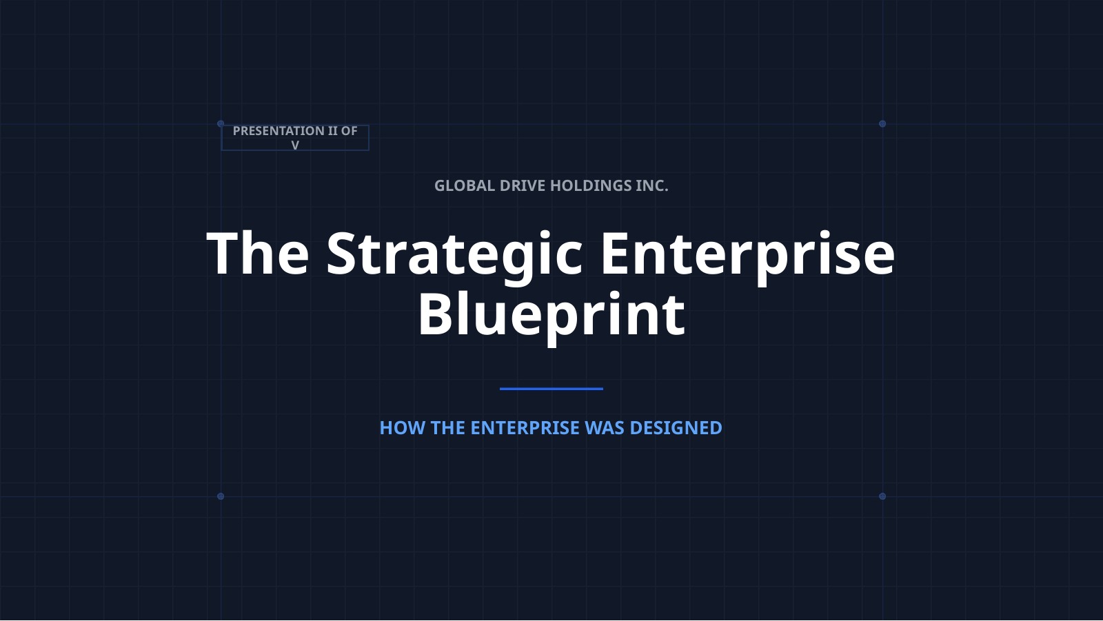 Strategic Enterprise Blueprint Cover